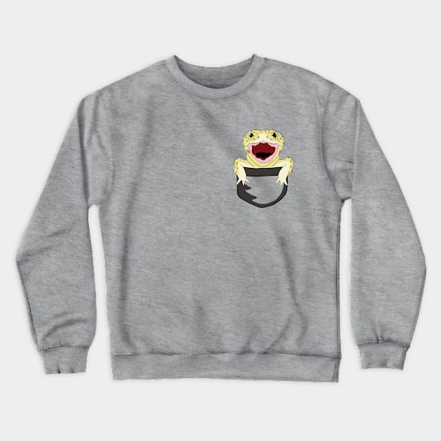 Gecko Pocket Crewneck Sweatshirt by Uadam